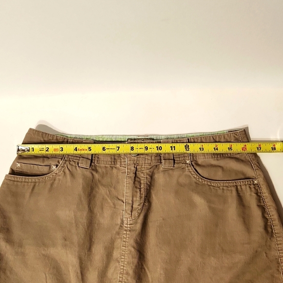 Horny Toad Corduroy Tan Cotton Casual Sport Skirt Size 6 - Picture 10 of 12